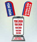 Kapı Önü Bayraklı Şirin Tabela